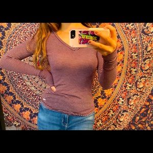 Hollister long sleeve striped shirt